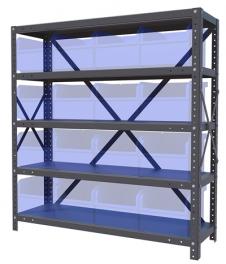 5 Shelf<br>39”HIGH unit<br>(BINS NOT INCLUDED)